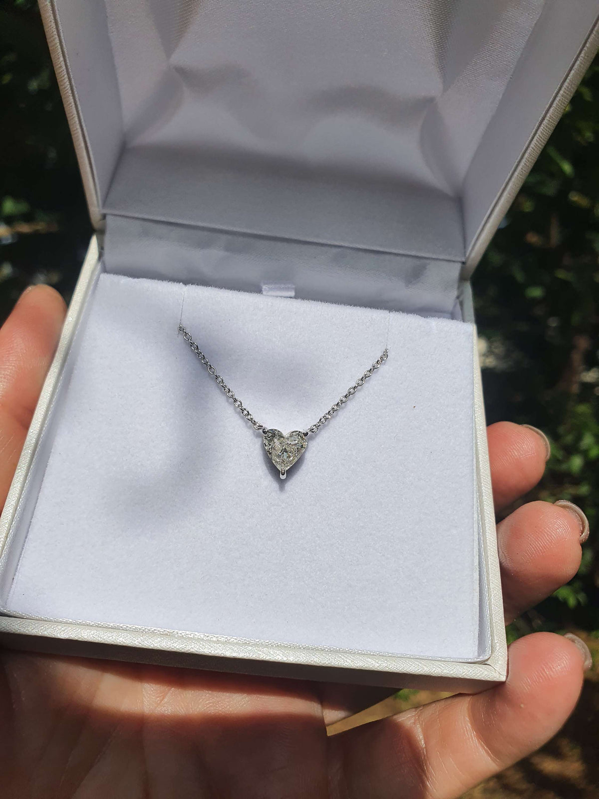 תליון לב יהלום טבעי 1 קראט