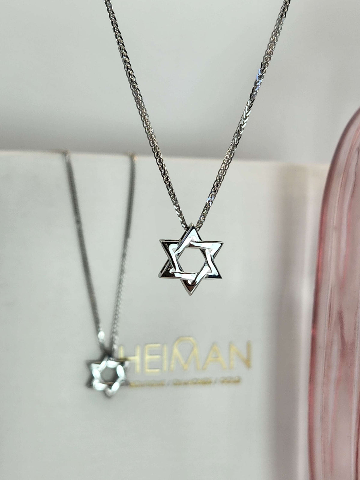 Classic Star of David 14k white gold for man and women