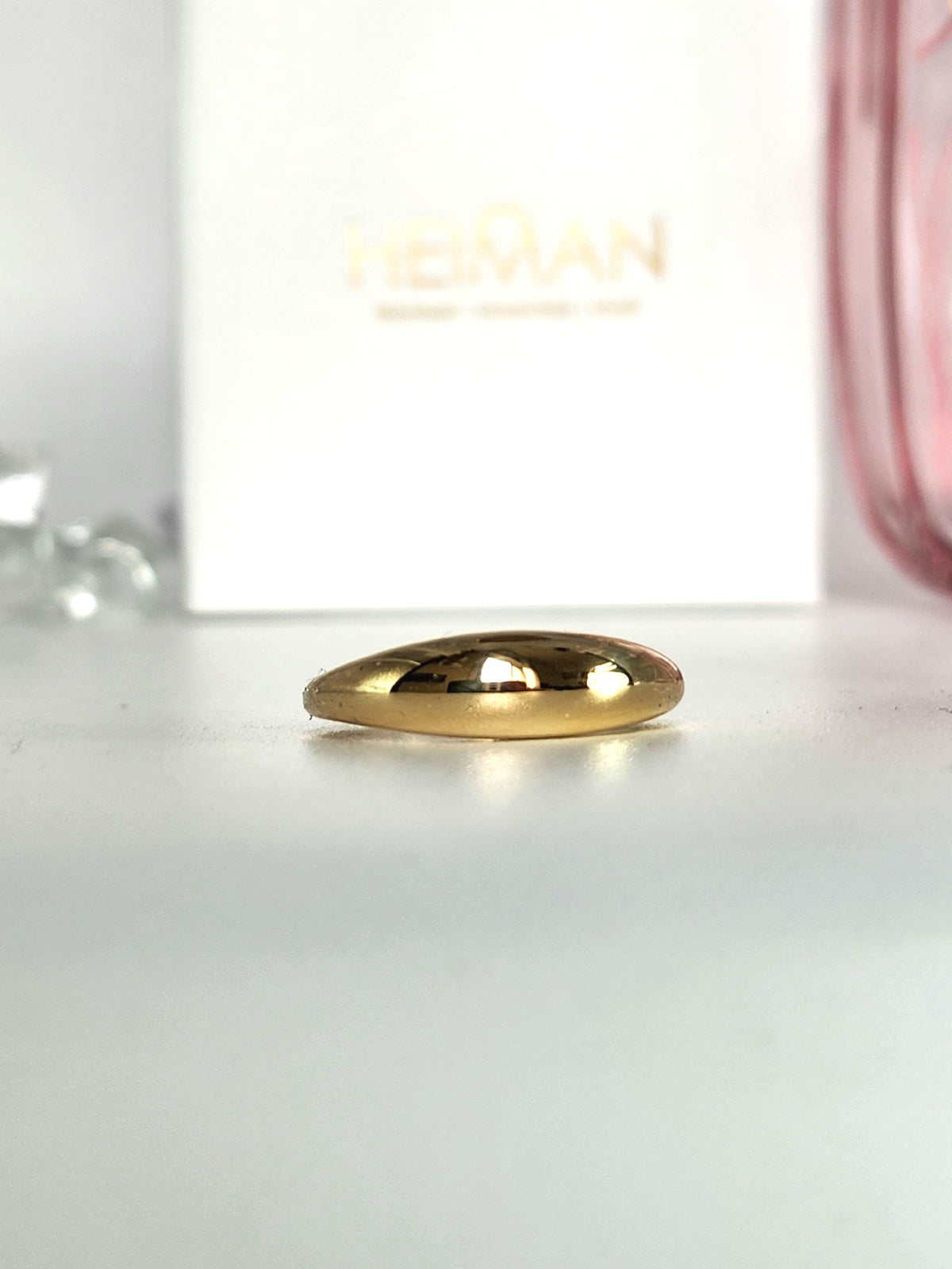 טבעת זהב בועה 14k gold bubble ring
