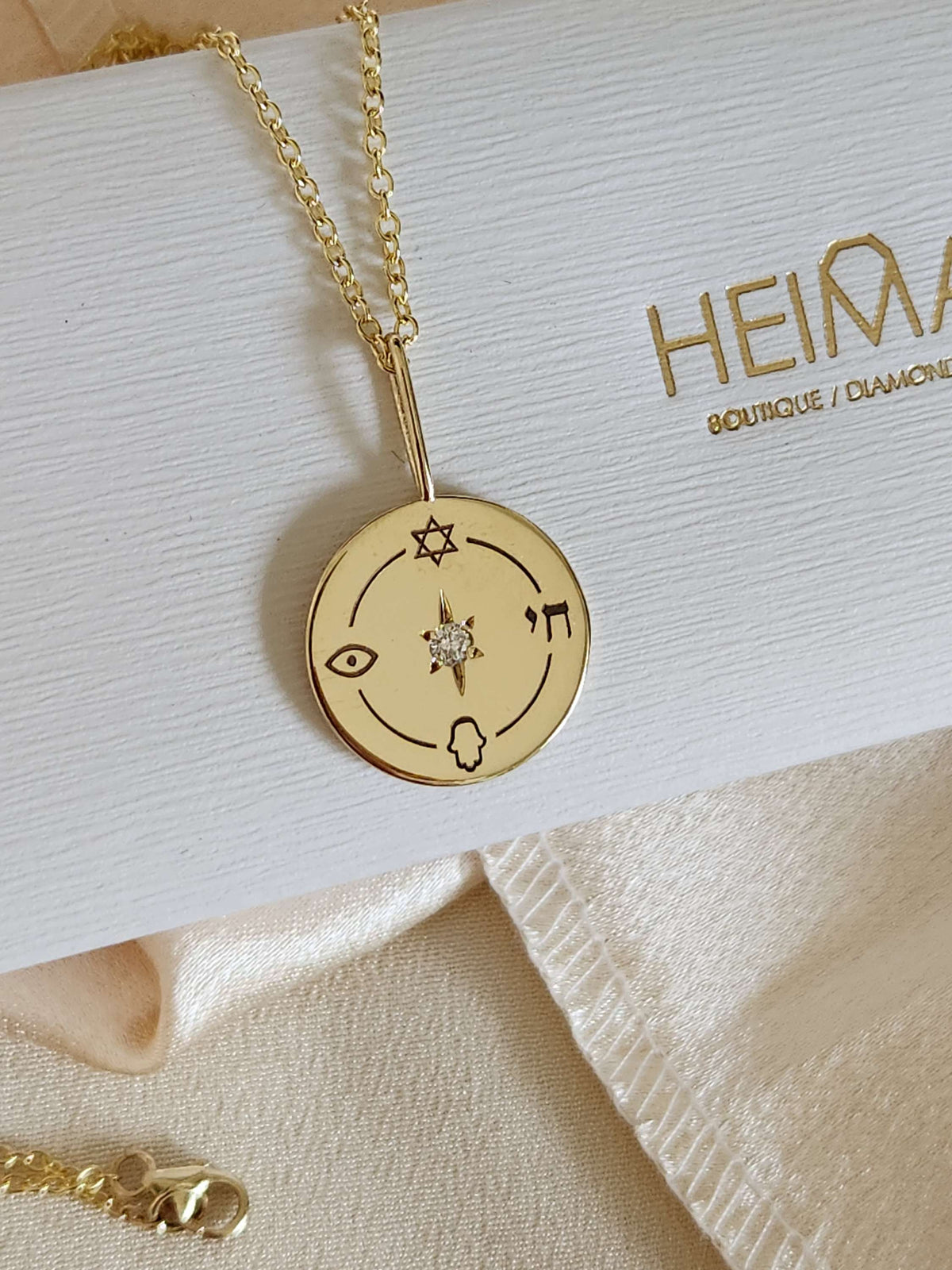 The "Jewish compas" only the pendant 14k