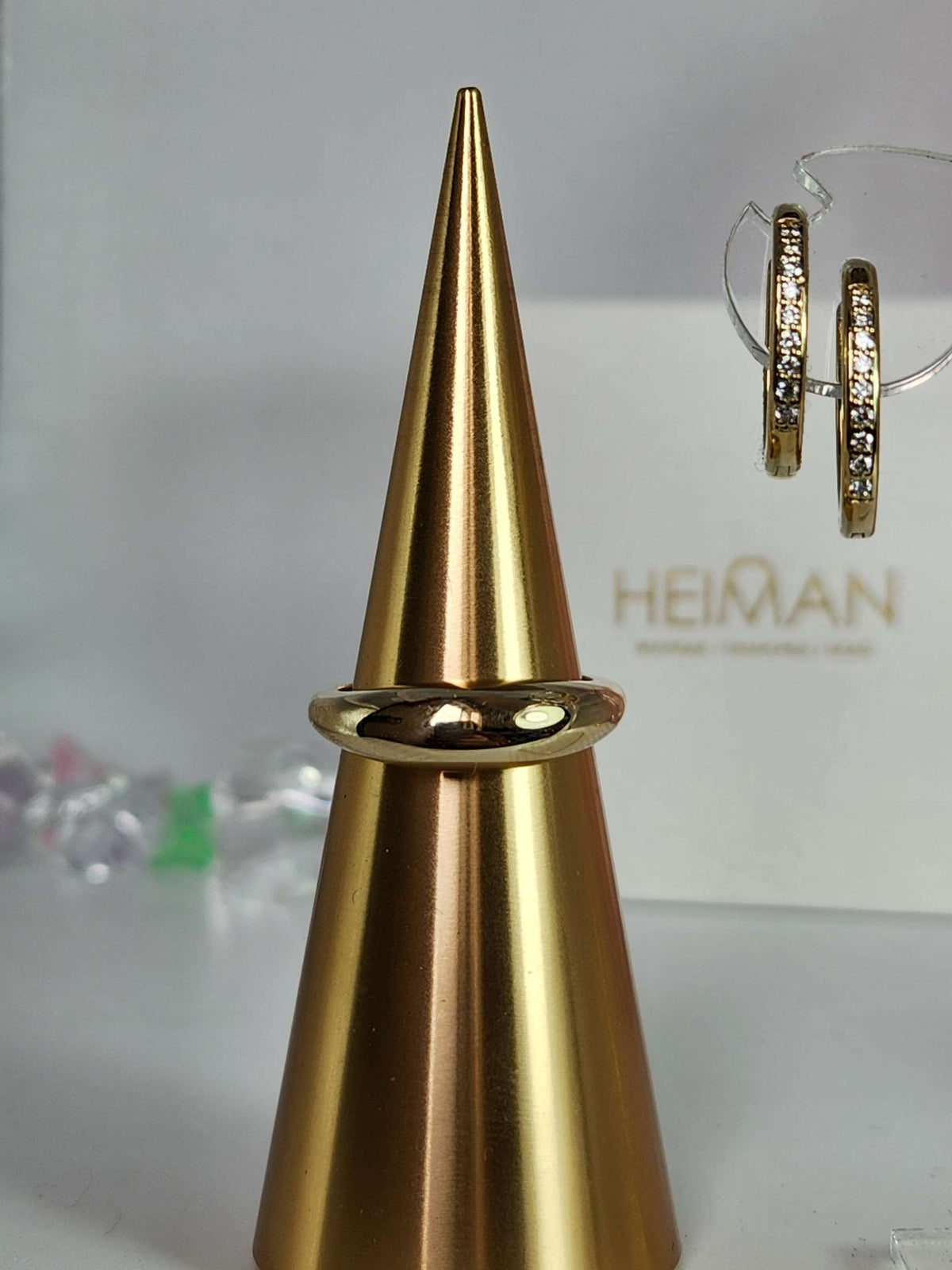טבעת זהב בועה 14k gold bubble ring