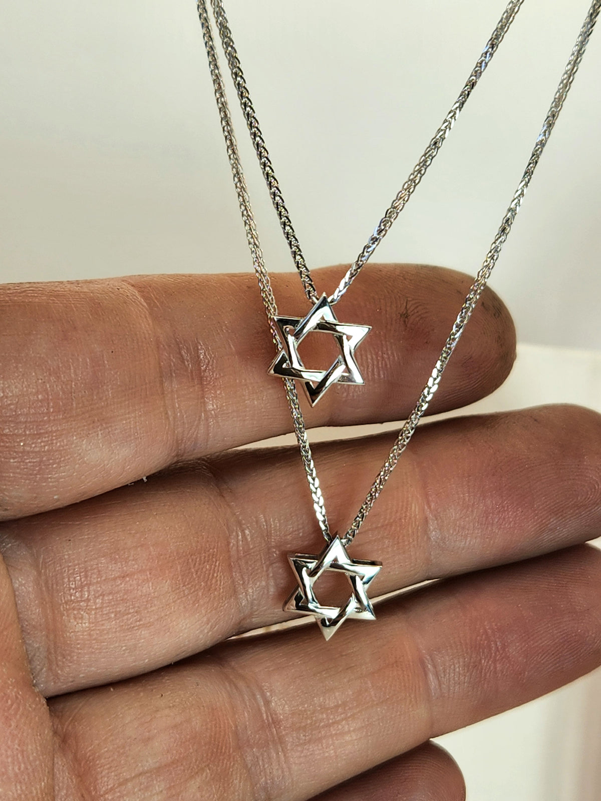 Classic Star of David 14k white gold for man and women