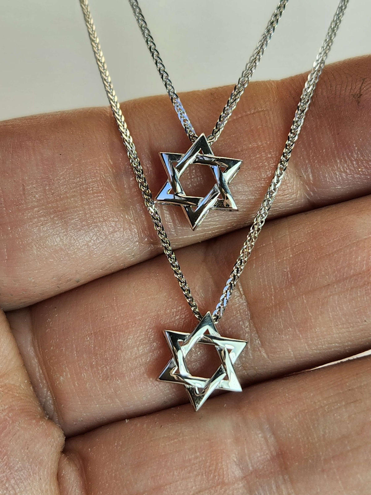 Classic Star of David 14k white gold for man and women