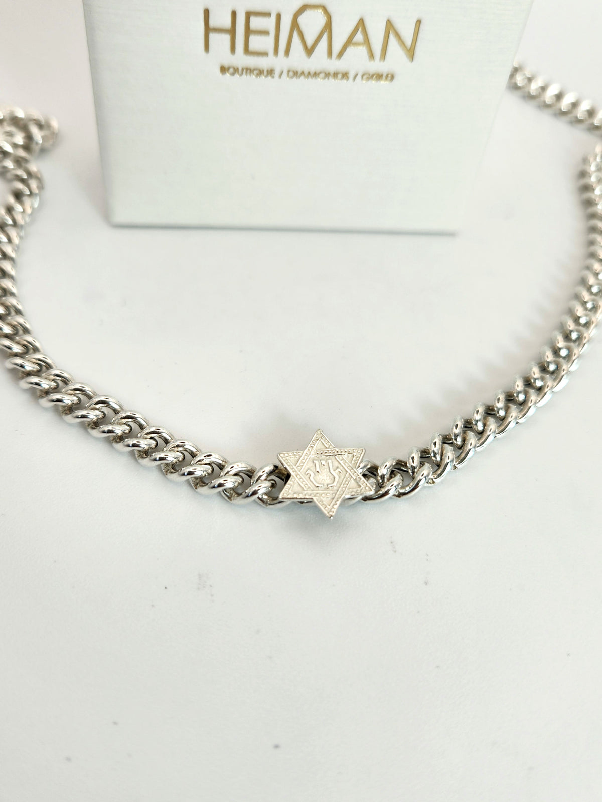 Silver 925 star david choker
