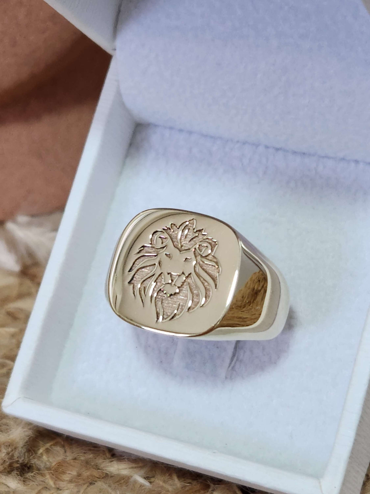 טבעת ליאו חותם אריה זהב 14k