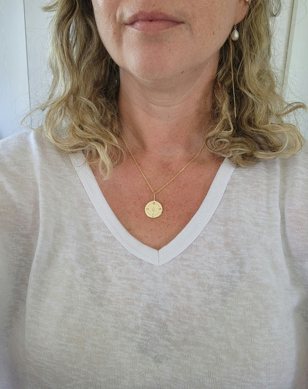 The "Jewish compas" only the pendant 14k