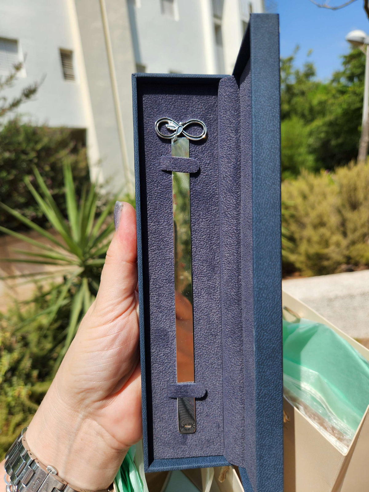 סימניה מכסף 925 עם סמל האינסוף וציפור
