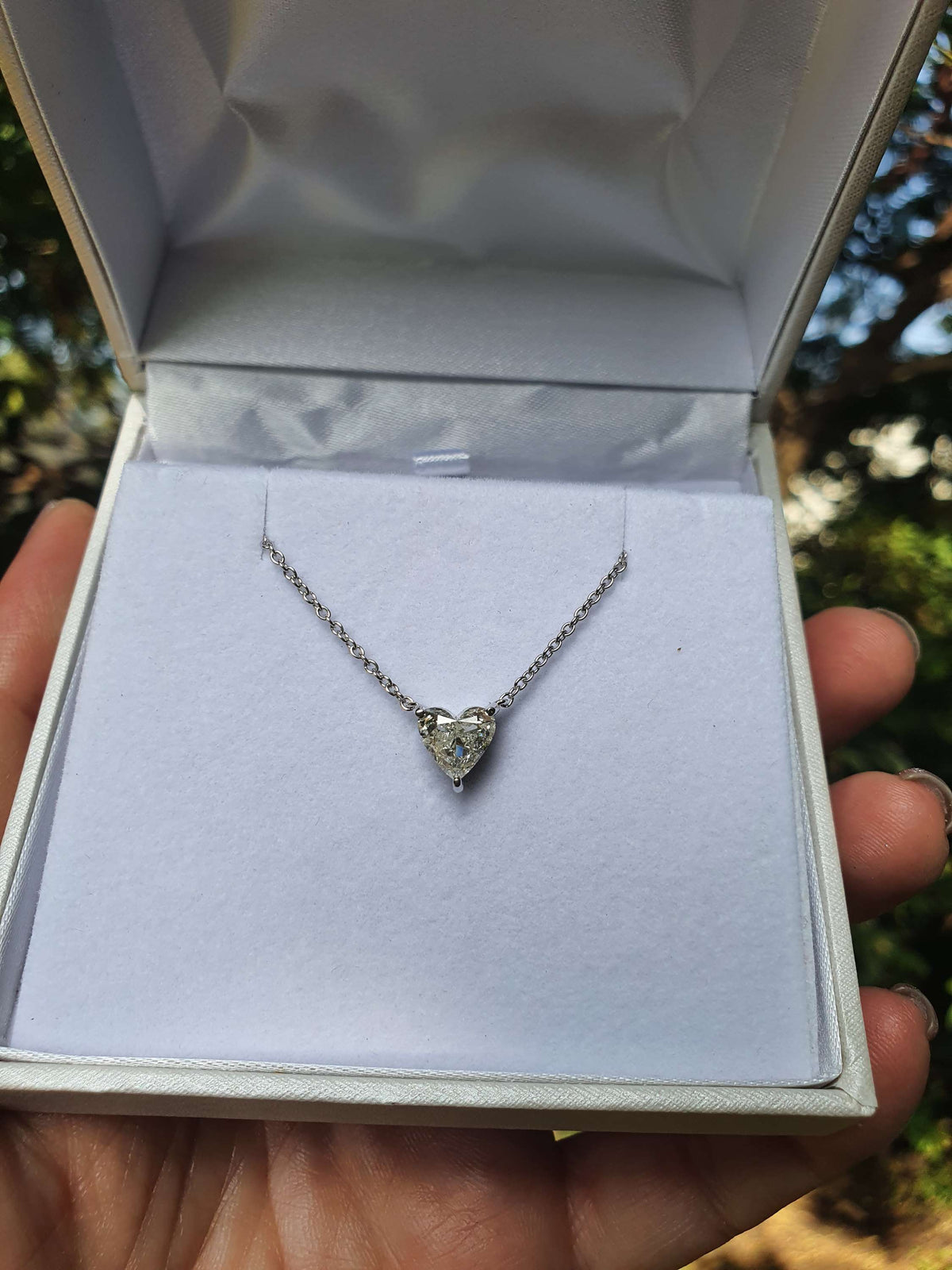 תליון לב יהלום טבעי 1 קראט