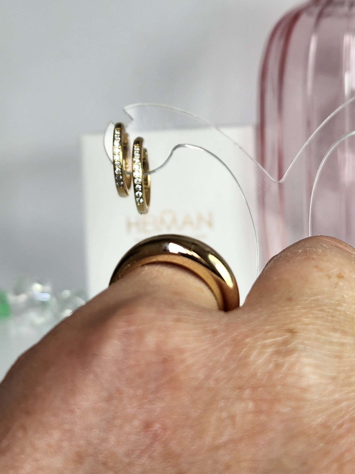 טבעת זהב בועה 14k gold bubble ring