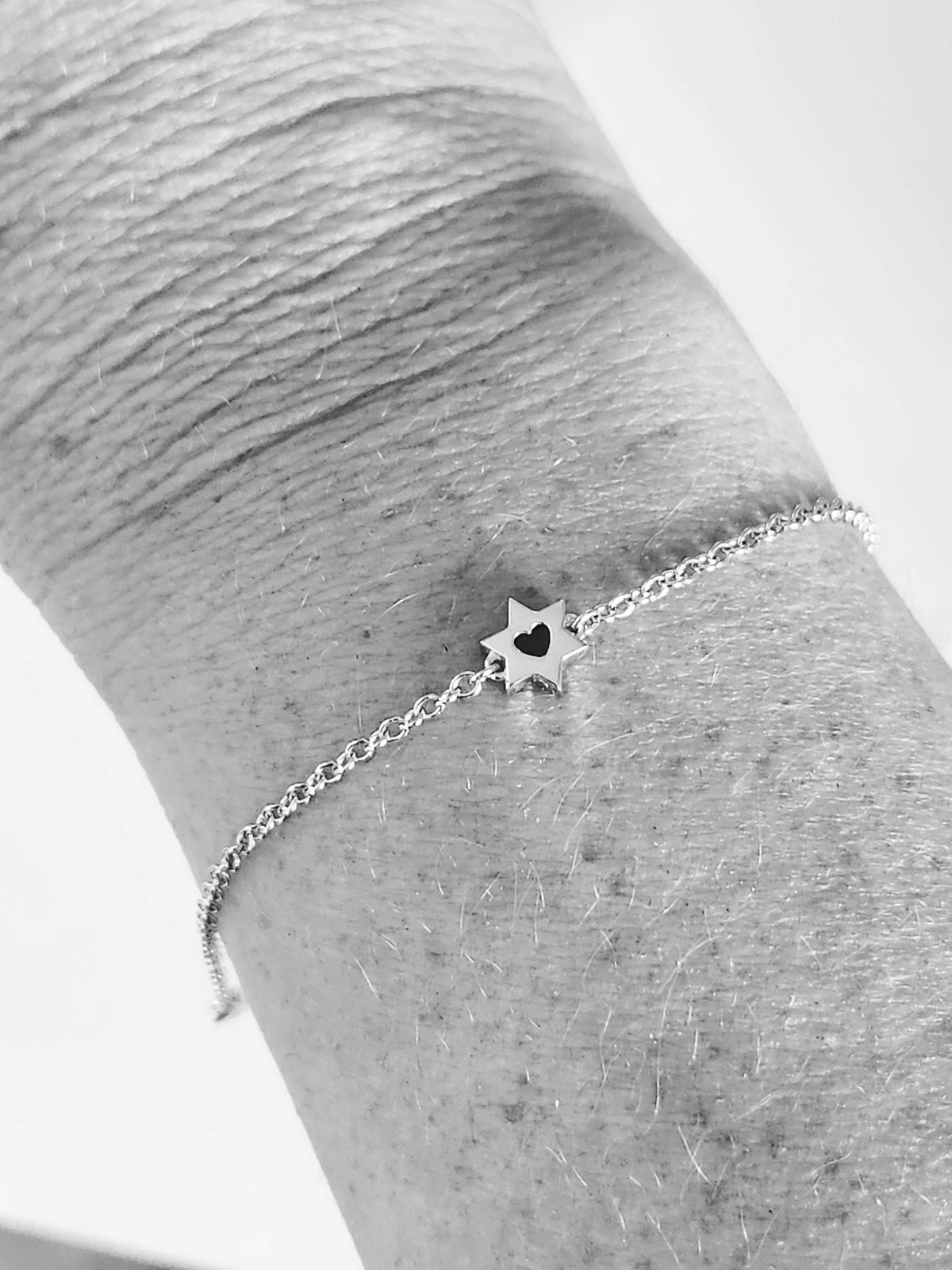 Silver 925 Star of David bracelet  small 7 mm