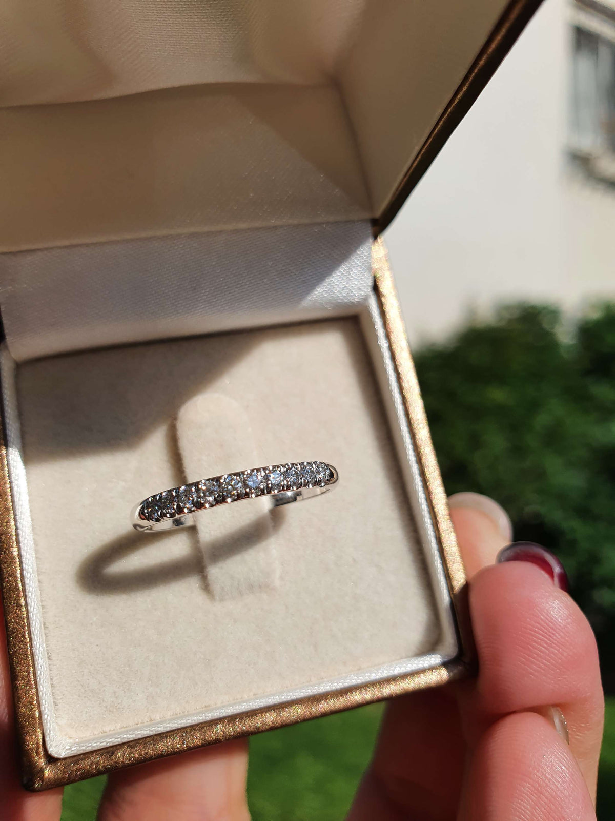 טבעות יהלומים זהב לבן 14k