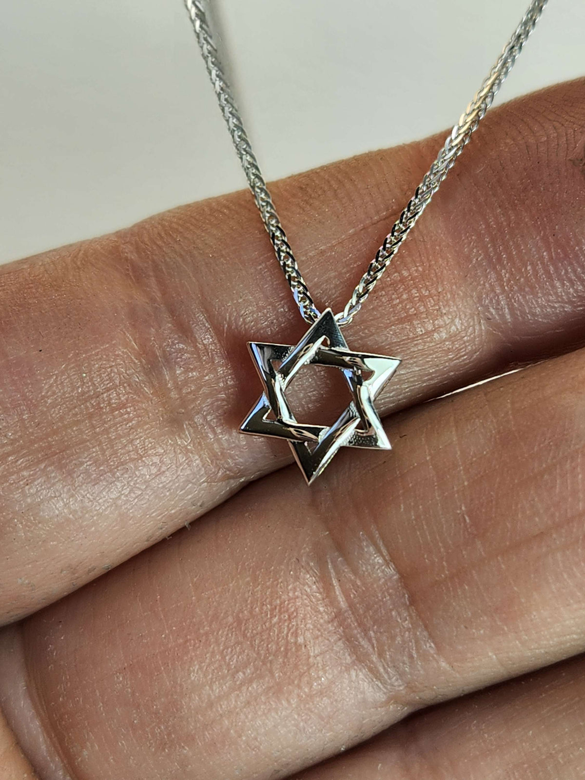 Classic Star of David 14k white gold for man and women