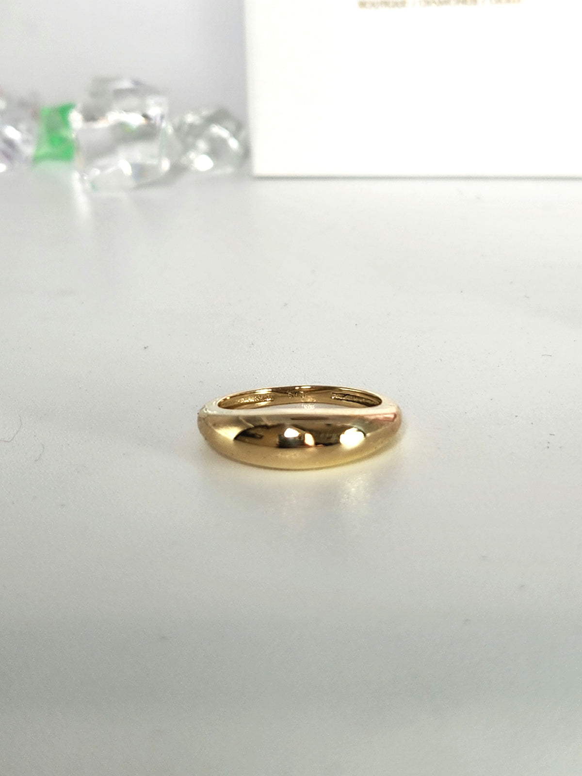 טבעת זהב בועה 14k gold bubble ring