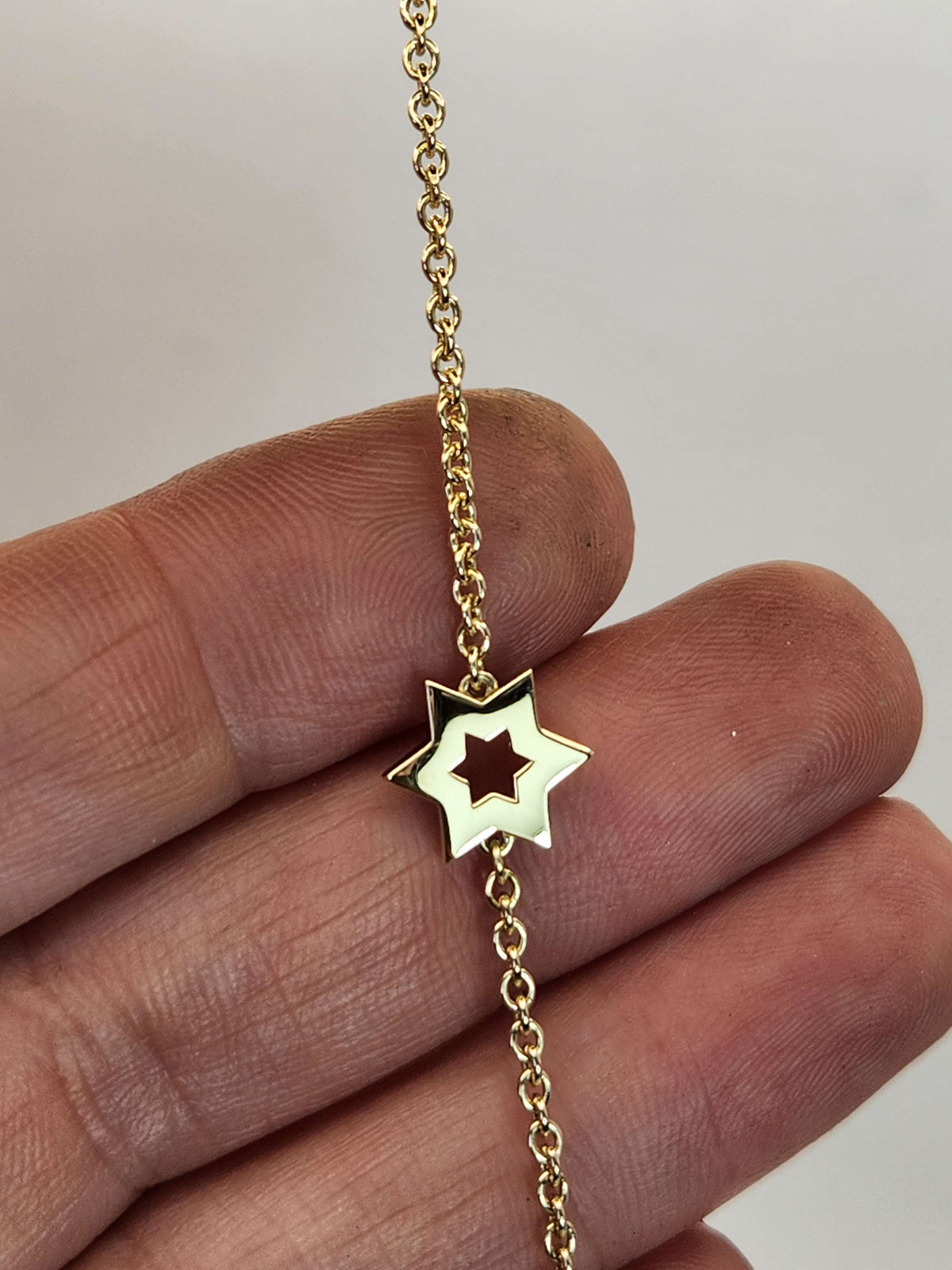 צמיד מגן דוד זהב 14k