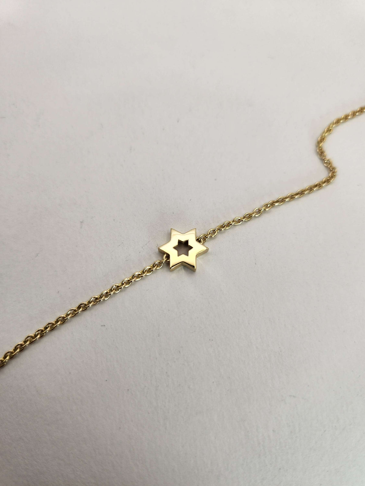 צמיד מגן דוד זהב 14k