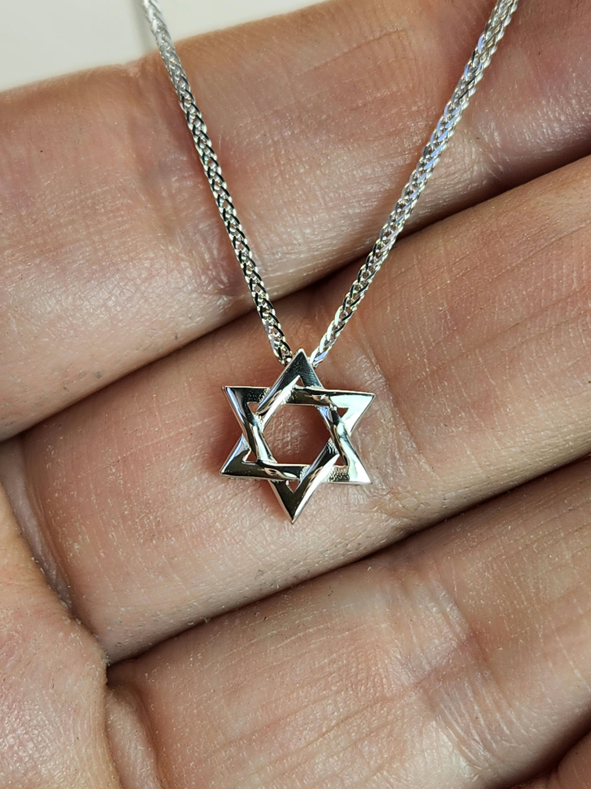 Classic Star of David 14k white gold for man and women