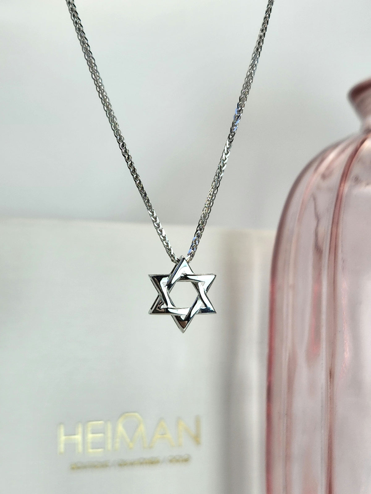 Classic Star of David 14k white gold for man and women