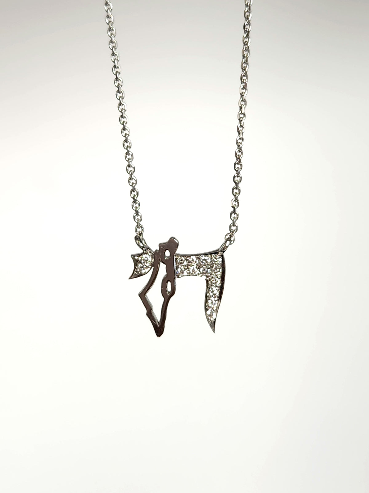 עותק של Map of Israel Hai pendan,set with cvd,14k gold comes on 14k gold chain.